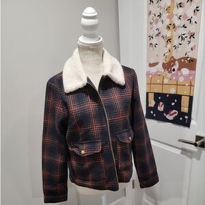F21 Checkered Jacket SZ M